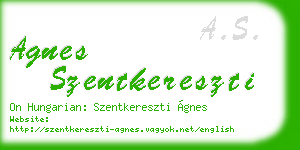agnes szentkereszti business card